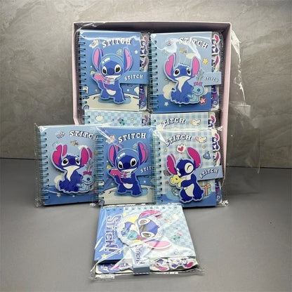 Nouveau carnet Stitch mignon dessin animé anime fournitures scolaires journal portable fournitures de bureau à la mode carnet à spirale cadeau de vacances pour enfants