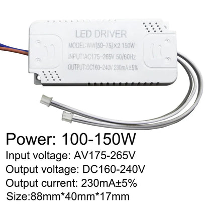 Pilote LED 230mA 8-24w 24-40w 40-60w 60-80w 80-120w 100-150w, pilote à courant Constant, unité d'alimentation, transformateur LED