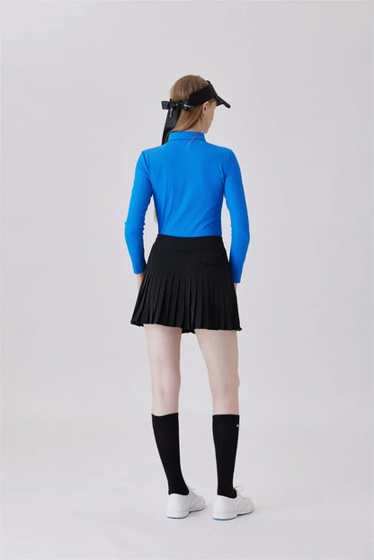 AW Golf Women's Simple Polo Shirt Long-sleeved T-shirt Quick-drying Breathable Sports Jersey Spring Autumn Golf Clothing Suit