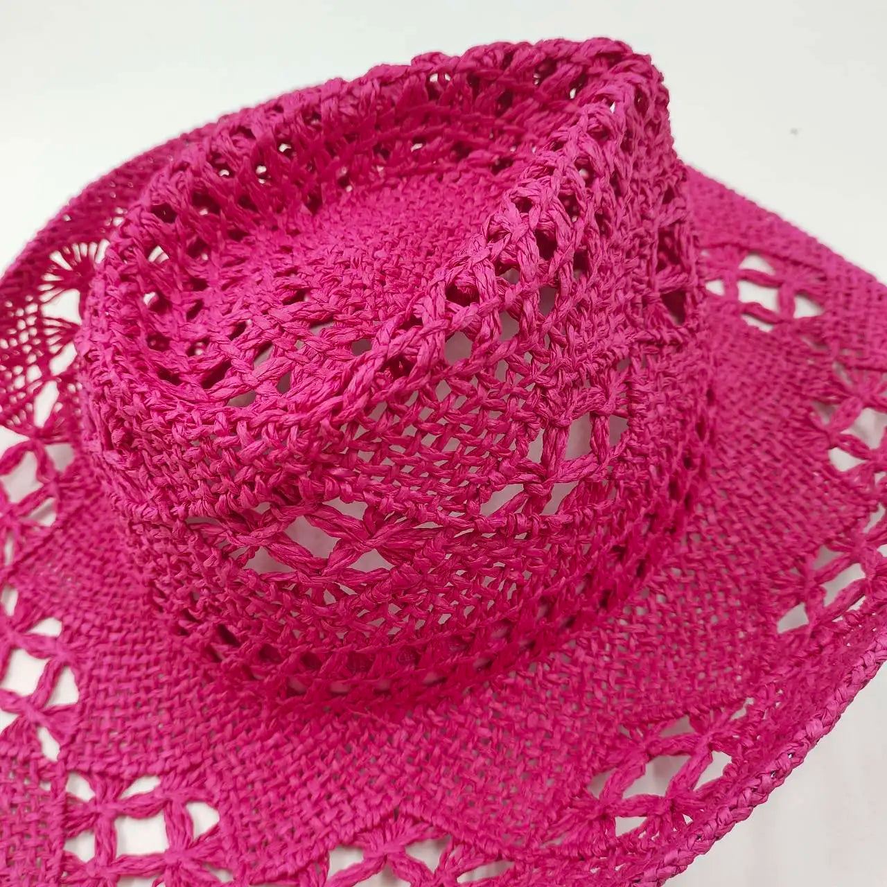 The latest Cowboy hat rose red retro straw hat 2023 new men's and women's jazz Cowboy hat straw hat sun hat summer hat sombrero