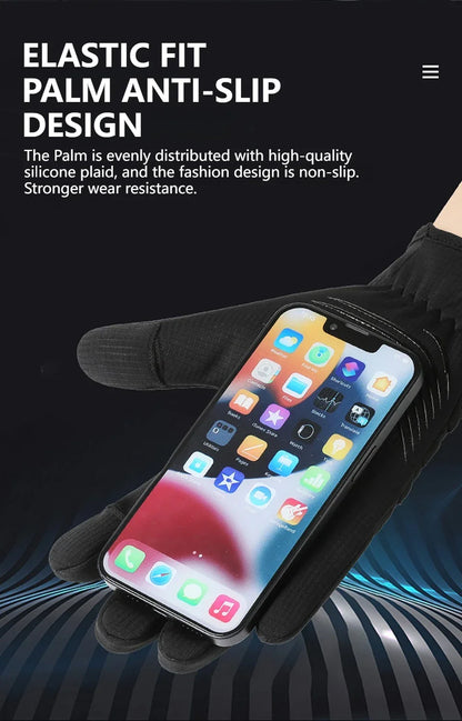 GTUBIKE nouveaux gants de ski chauds d'hiver unisexe coupe-vent résistant au froid gants pour écran tactile pour les Sports de plein air course randonnée cyclisme