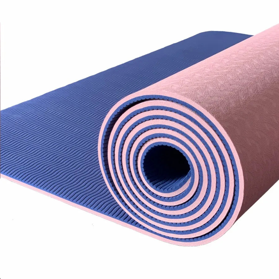 Thi Wide Long TPE Yoga Mat for Men And Women Fitn Dance Anti-Slip Home Use Slightly Defective Exercise Equipment