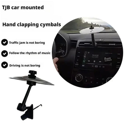 Nouvelle cymbale Crash de voiture créative, décoration de cymbale à Percussion montée sur voiture, cymbale de voiture pour grille d'aération, facile à installer, faire conduire plus amusant