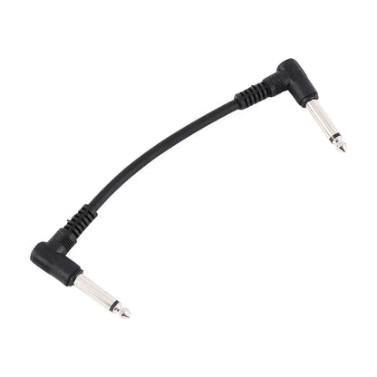 Connecteur Audio de 15cm, fils de cavalier, câble de pédale de guitare à Angle droit, pédale d'effet, connexion d'instrument, câble de raccordement Normal à 2 prises