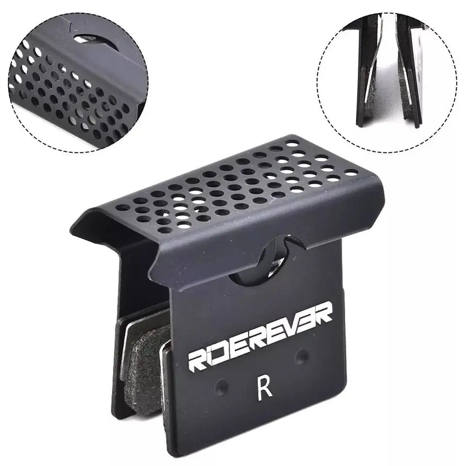 RIDEREVER-Plaquettes de frein à disque de vélo de route, coussretours semi-métallique, performance longue durée, refroidissement anti-poussière pour le cyclisme WinterMANO XcrucTRM9100