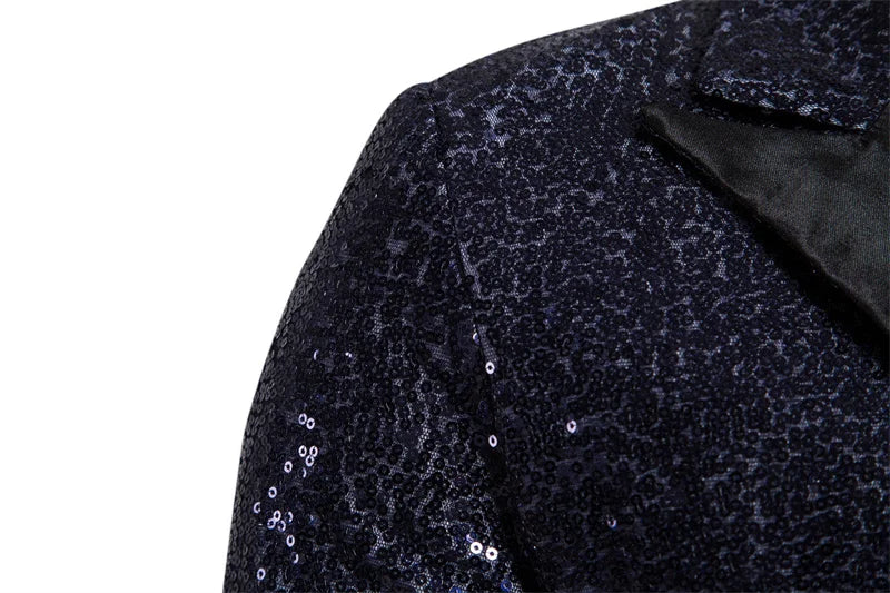 Fashion Men Luxurious Sequin Suit Jacket Green / Silver Men's Bar KTV Stage Dress Male Blazer Coat