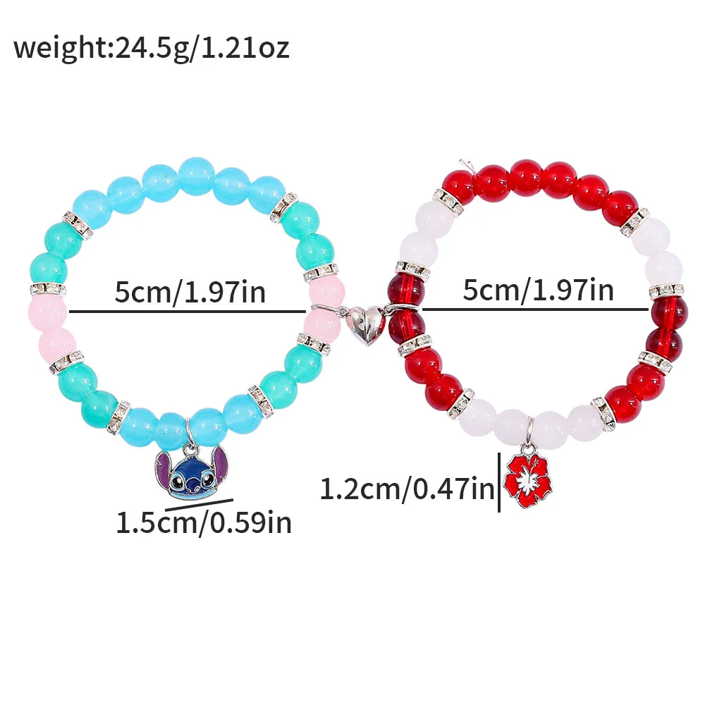Cute Cartoon Stitch Flower Pendant Creative and Fashionable Suitable as a Gift for Best Friends