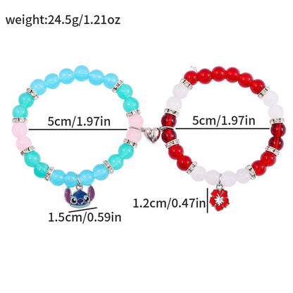 Cute Cartoon Stitch Flower Pendant Creative and Fashionable Suitable as a Gift for Best Friends