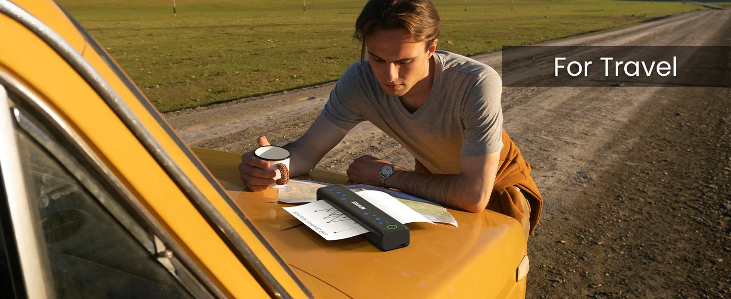 NEWYES Portable Thermal Printer Inkless Printer Wireless Connectivity Business Travel Home Education Use