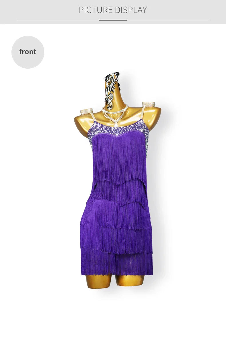 Robes de danse latine à franges, Costume de compétition Sexy pour femmes, vêtements d'entraînement pour salle de bal, Costume grande taille pour filles, Performance de Cabaret, 2026