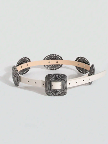 Ceinture robuste en métal sculpté pour femmes, 1 pièce, Style Punk, accessoire Cowboy Cowgirl, Boho