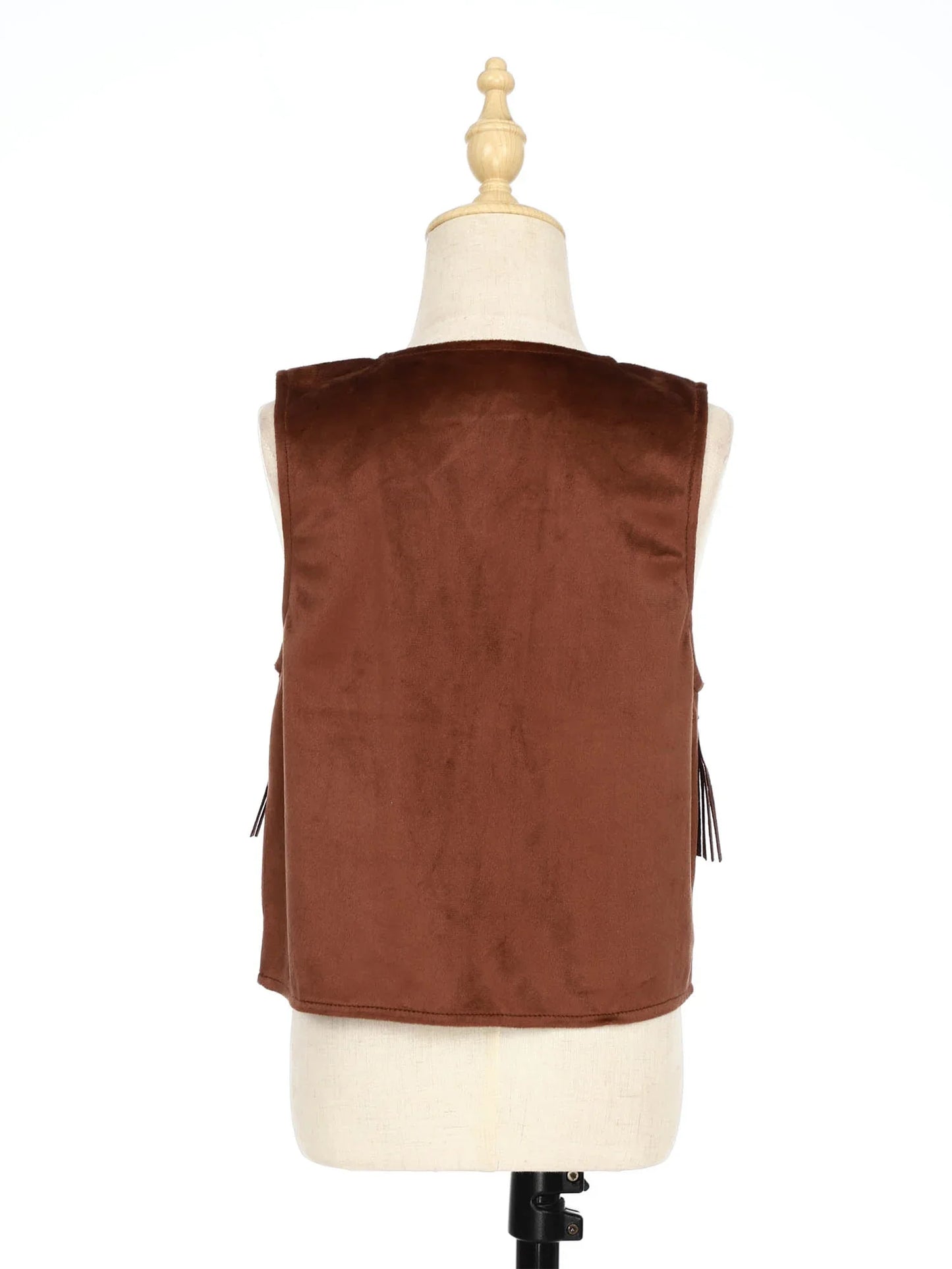 Children's Hippie Cowboy Costume, Toddler Boys Girls Cowgirl Vest, Open Front Fringed Vest for Halloween Cosplay Theme Party Outfits