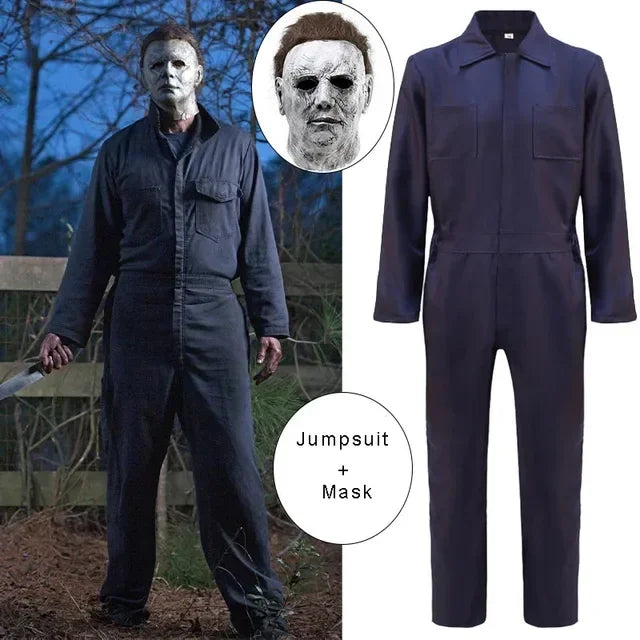 2025 Halloween Michael Myers costumes Masker Cosplay Halloween Jumpsout Outfits Horror Bloody Killer Results Carnival feast