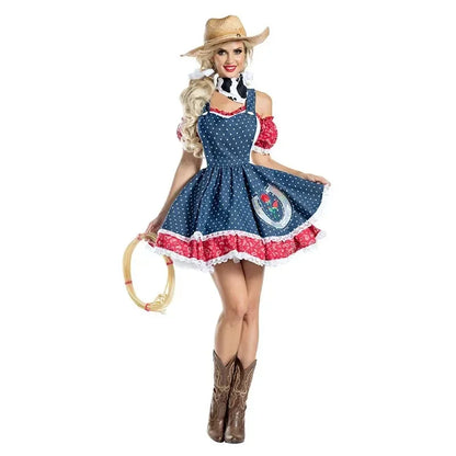 Adulte Sexy Cowboy Cosplay Costume Halloween Adulte Cowboy Cosplay Costume Mascarade Fête Cowgirl Cavalier Déguisement 2025