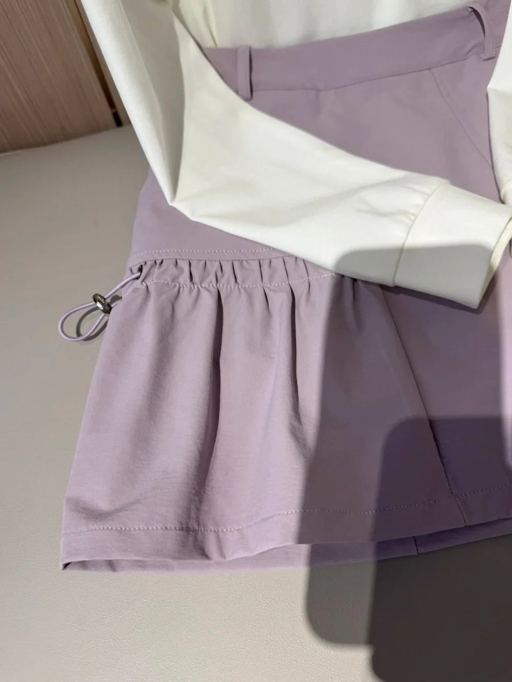 PL Golf Women New Autumn Top Puff Long Sleeve Polo Shirts Elegant Korean Style T-shirts Lady Pleated Golf Cargo Skirt with Short