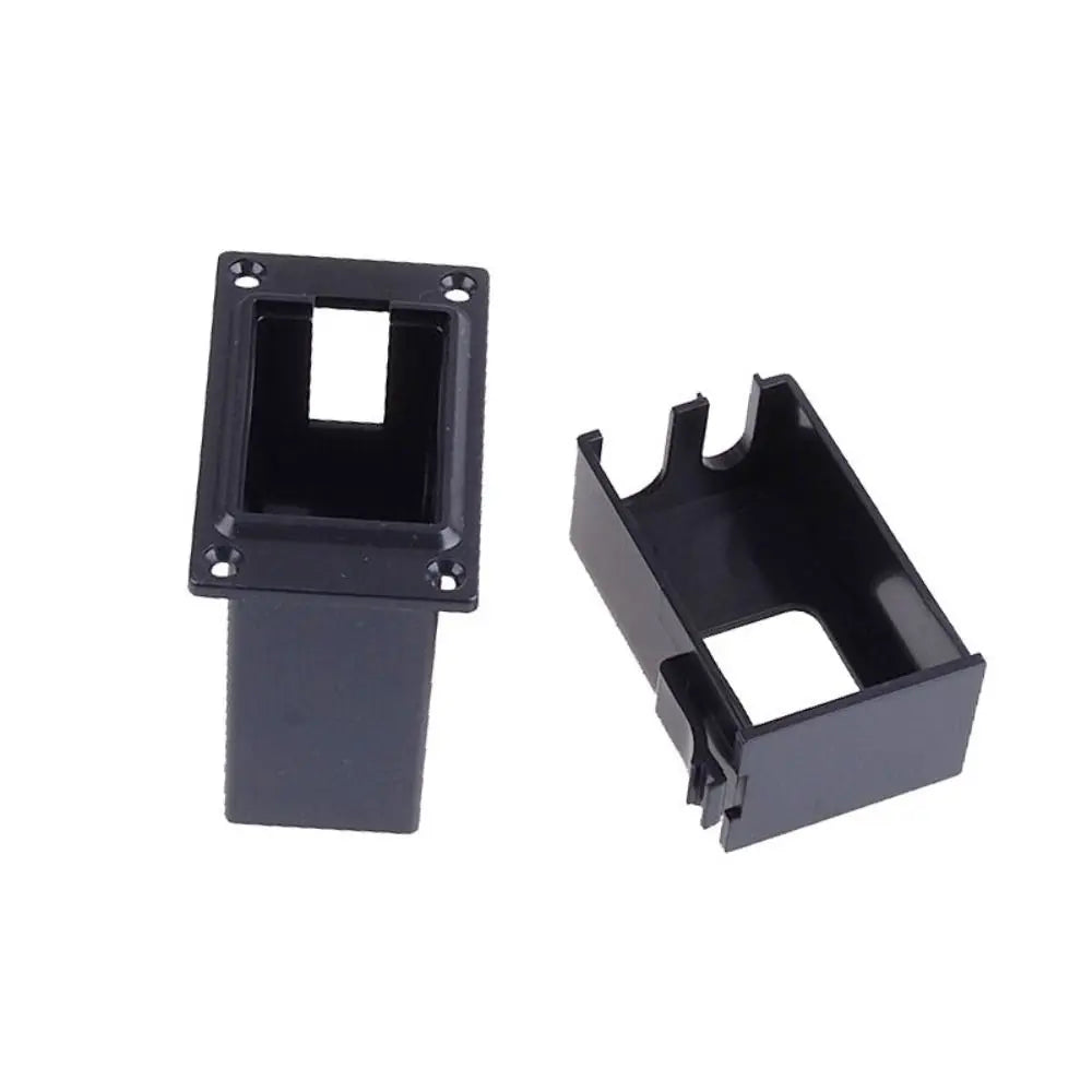 Boîte de batterie de micro de guitare noire Durable, support de batterie en plastique 9V, boîte de rangement de pièces de guitare, boîtier de batterie