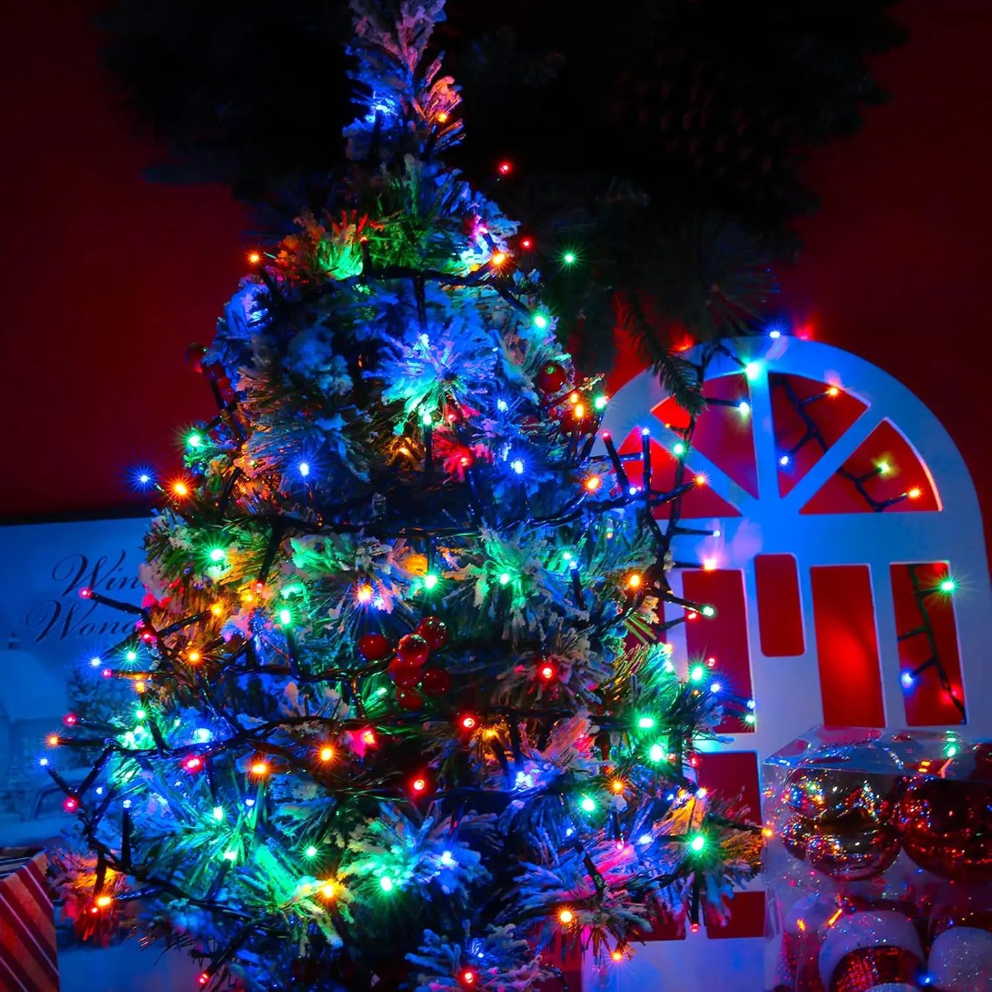 Guirlande solaire LED, lumières d'extérieur de Noël, étanche, étoilée, féerique, pour Festival, fête, ambiance
