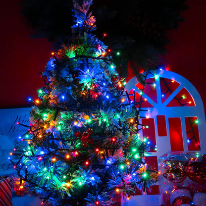 Guirlande solaire LED, lumières d'extérieur de Noël, étanche, étoilée, féerique, pour Festival, fête, ambiance