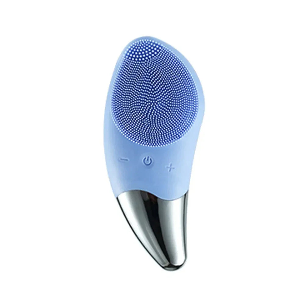 Mini Electric Face Washer Cleanser Silicone Facial Cleanser Waterproof Rechargeable Ultrasonic Pore Facial Cleaner