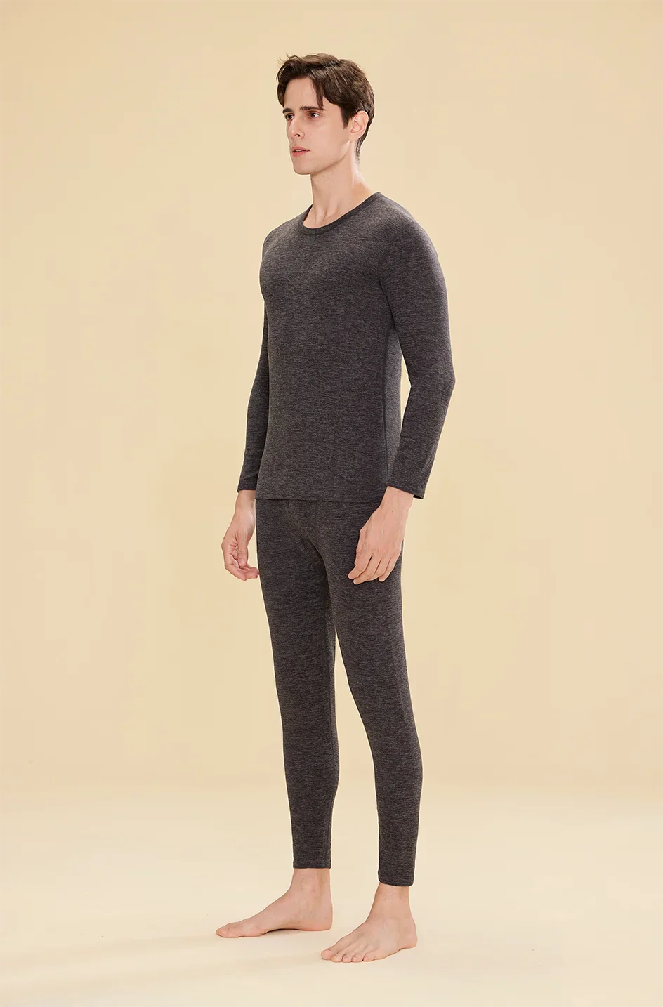 1 ensemble de sous-vêtements thermiques chauds en laine et soie pour femmes, ensembles de vêtements thermiques longs pour l'automne et l'hiver