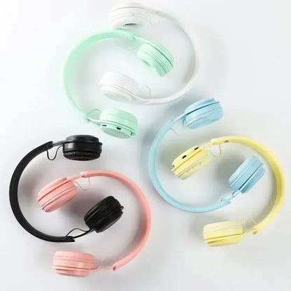 Y08 Macaron Wireless Bluetooth Headphones With Microphone Wired Earphones Gaming Headset Gamer Mp3 Players Choice Kids Gifts