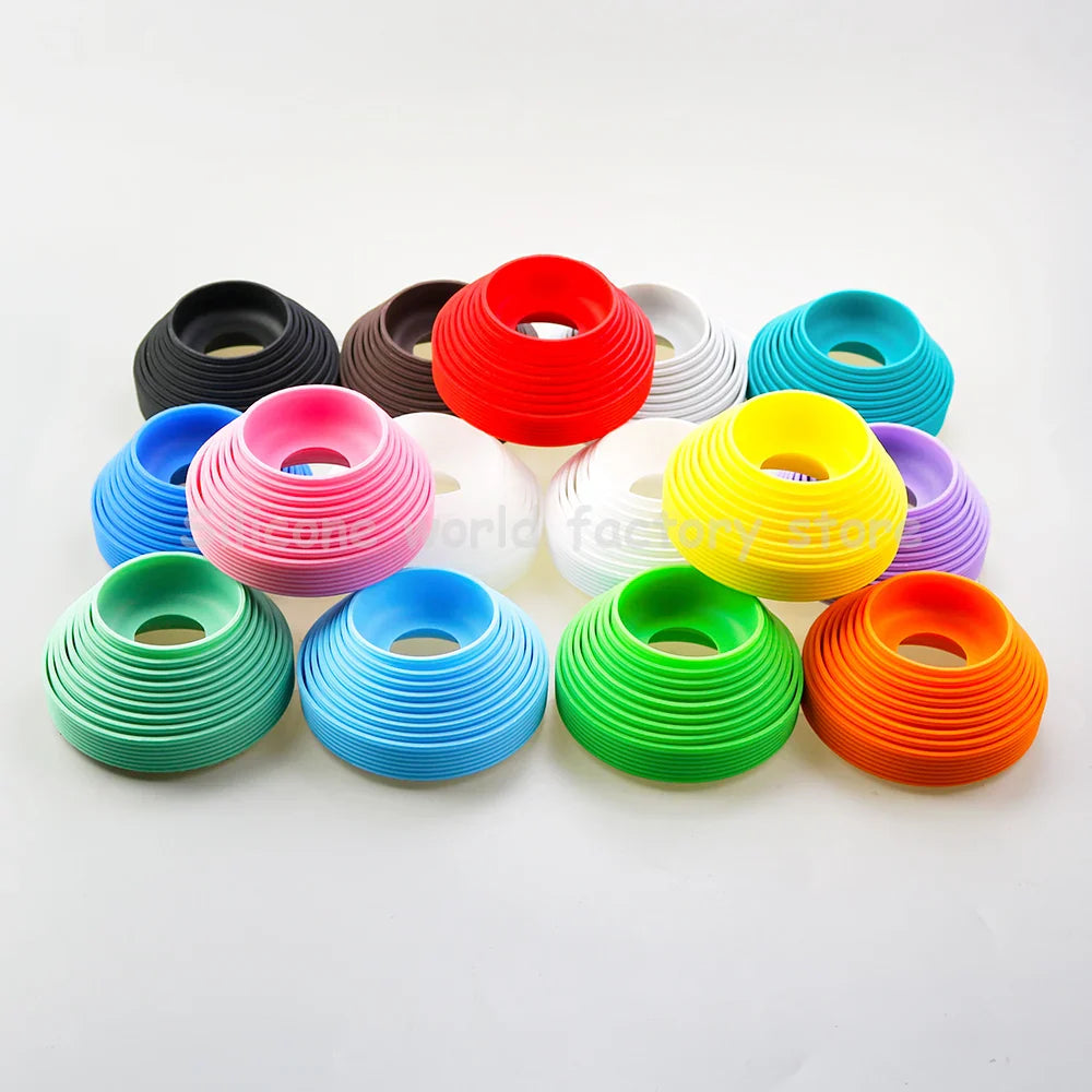 16 Colors 9.0CM Threaded Silicone Cup Bottom Protective Cover Coaster Sleeve Water Cup Cover 90MM Thermos Cup Bottom Holder