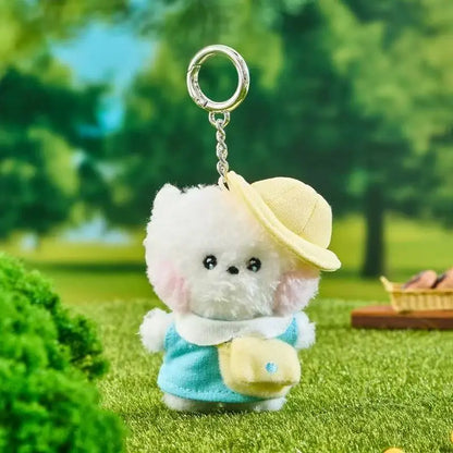 New Bt21 Spring Outing Series Kawaii Anime Plush Shooky Koya Keychain Cute Cartoon Rj Cooky Bag Pendant Decoration Girl Gift