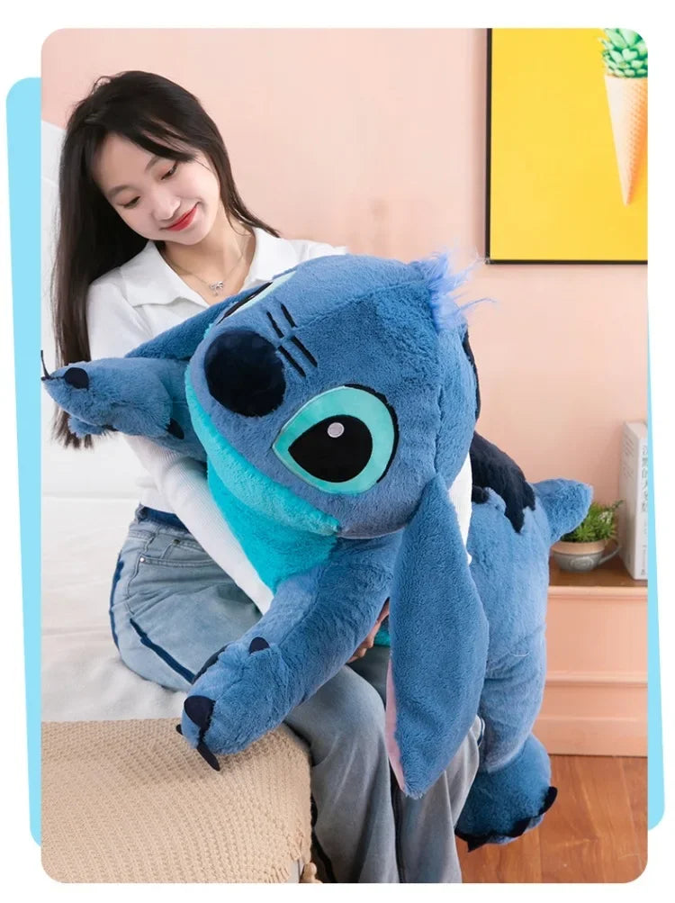 Peluche Stitchou de 100 cm, grande taille, oreiller long, jouet pour fille, jambes serrées, cadeau d'anniversaire pour enfant