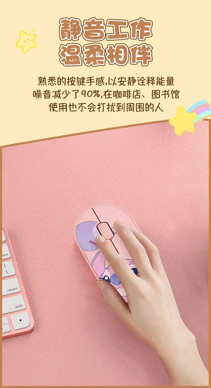Lilo & Stitch Exquisite and Compact Bluetooth 5.0 Wireless Mouse Office Laptop Tablet Portable Silent True Wireless Mouse