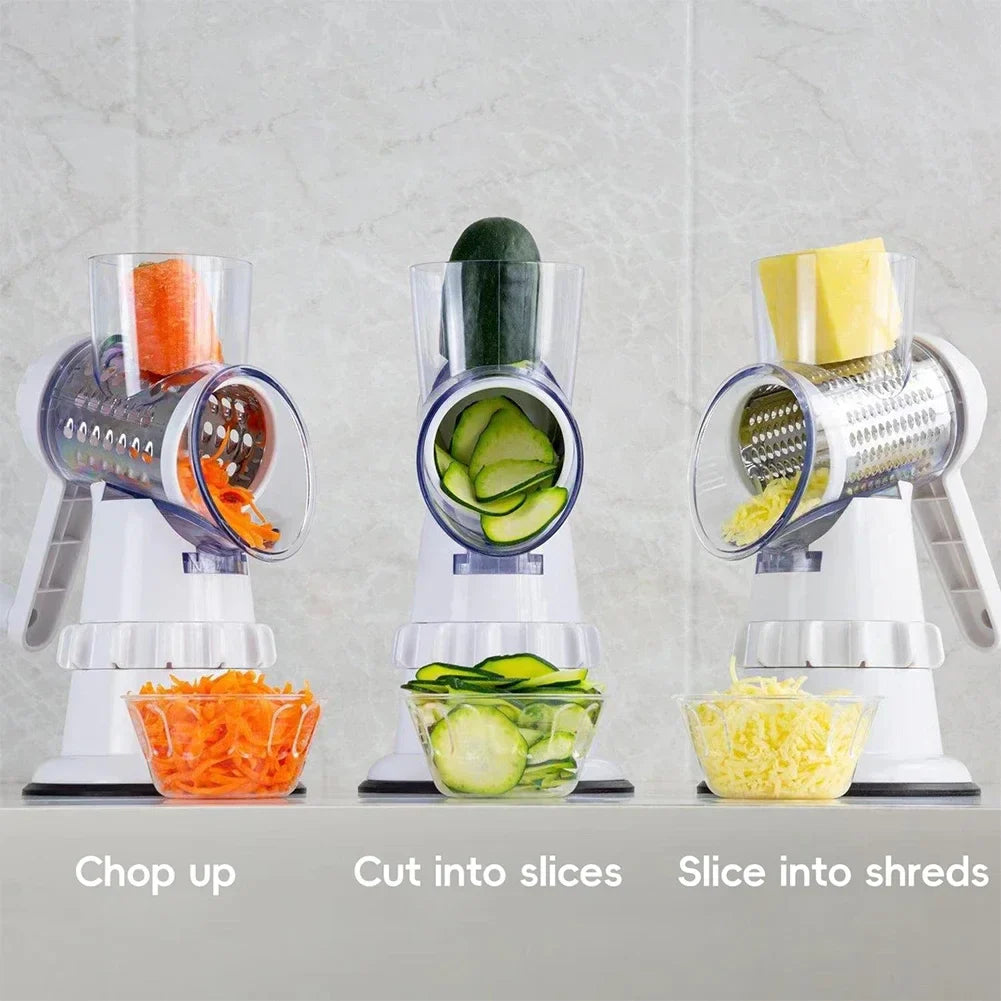 Multifunctional Roller Vegetable Cutter Hand Crank Home Kitchen Shredder Potato Grater Vegetable Cutter & Slicer Garlic Shredder