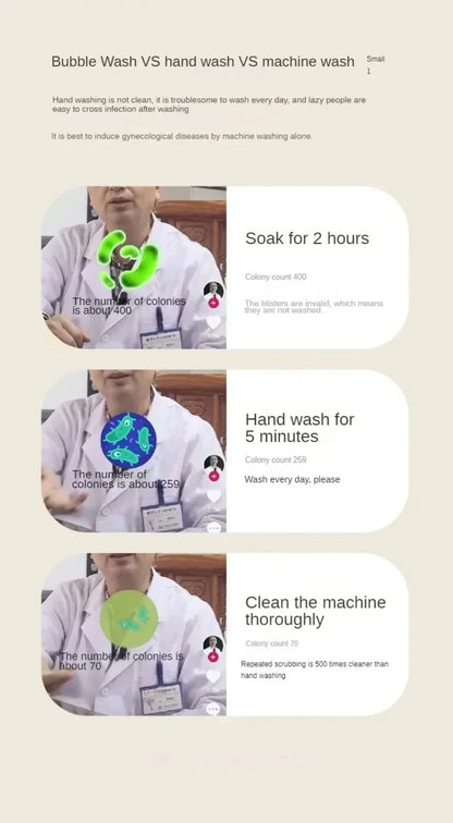 Mini Washer Underwear&Socks Washer Rechargeable Wireless Portable for Travel/Home/Dormitory with Laundry Cup Washing Machine