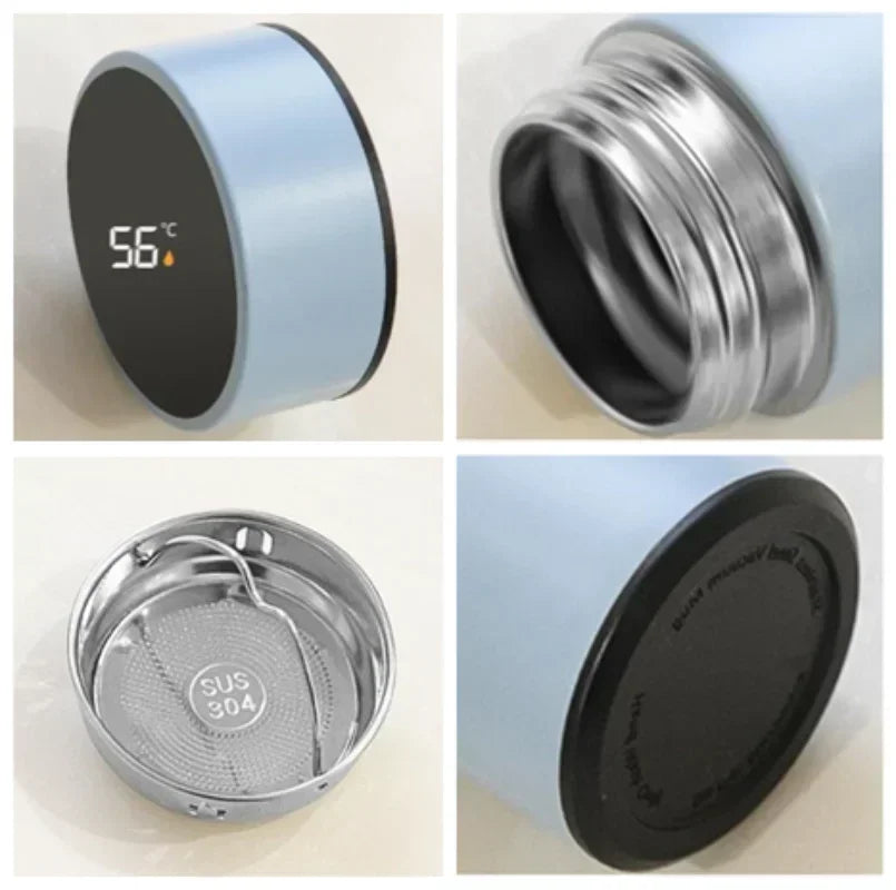 Bouteille d'eau thermos intelligente 200ML avec affichage de température, bouteille isotherme en acier inoxydable avec filtre, tasse à thé