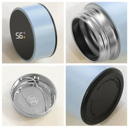 Bouteille d'eau thermos intelligente 200ML avec affichage de température, bouteille isotherme en acier inoxydable avec filtre, tasse à thé