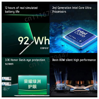 Honor MagicBook Pro 14 Laptop AI Thin Notebook 14.6-inch U5-225H U9-285H 16G/32G 1T 3.1K Screen 92Wh