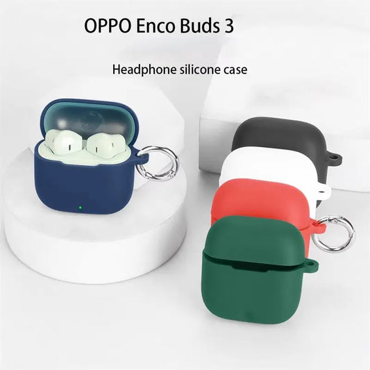 Pour étui OPPO Enco Buds 3 en Silicone couleur unie antichoc, accessoires d'écouteurs, protecteur pour housse OPPO Enco Buds 3