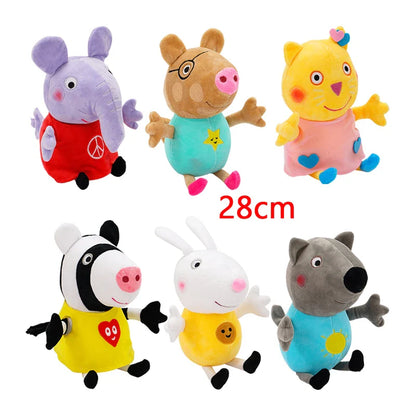 28Cm Peppa Pig Plush Toy Peppa Forever Friends Bigger Edmund Elephant Pedro Pony Suzy Sheep Zoe Zebra Room Kids Birthday Gift