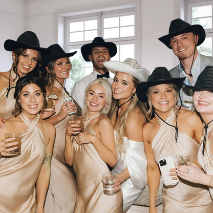 Chapeaux de Cowboy de mariage, 4 à 24 pièces, chapeaux de Cowboy occidentaux, cadeau pour femmes, réception de mariage, bal de danse, fête prénuptiale