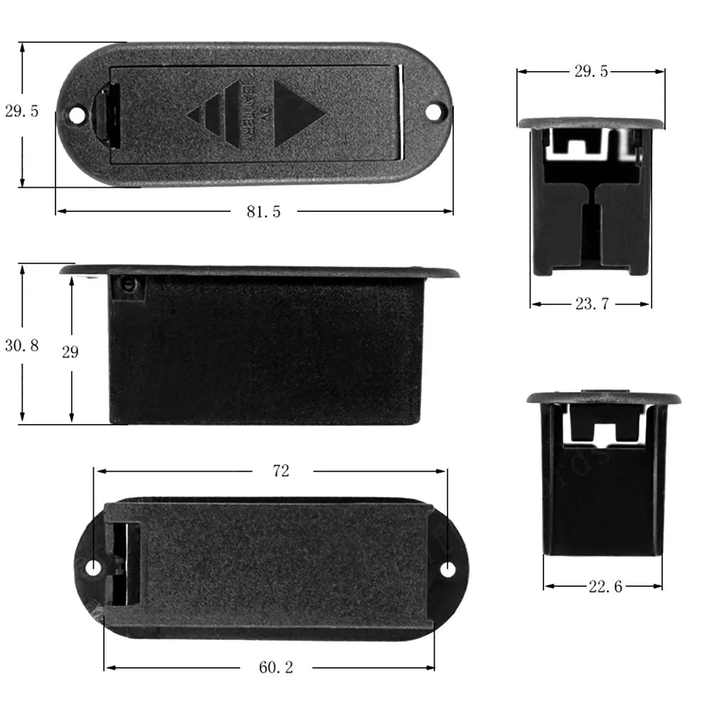 Pour les performances musicales boîtier de batterie 9V boîtier de batterie de basse conception conviviale fonctionnalité longue durée pour guitare basse