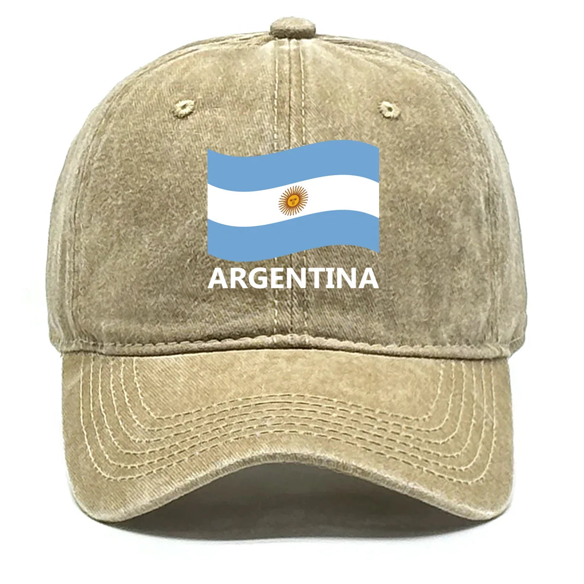 Flag Of Argentina Cowboy Hat Outdoor Casual Cotton Solid Color Adjustable Strap Baseball Cap Men Hat Sun Protect