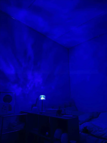 Lampe de chevet LED haute sur pied, effet vague d'eau, atmosphère romantique, cadeau pour couple, veilleuse de projection d'intérieur pour chambre à coucher