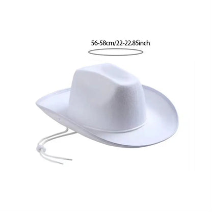 Cowboy Hat Women Men Cowboy Accessory Felt Princess Hat Bachelorette Party Hat Costume Party Cosplay Cowgirl Hat Performance