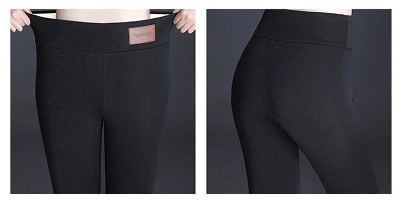 Legging taille haute sans couture pour femme avec intérieur en polaire doux, thermique, chaud, isolé, pour l'hiver. Collant polaire chaud pour femme. Vêtements d'hiver pour femme.