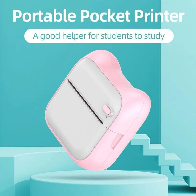 1PC Portable Thermal Printer Efficiently and Quickly Mini Printer Inkless Pocket Photo Printer for Study Notes Pictures DIY