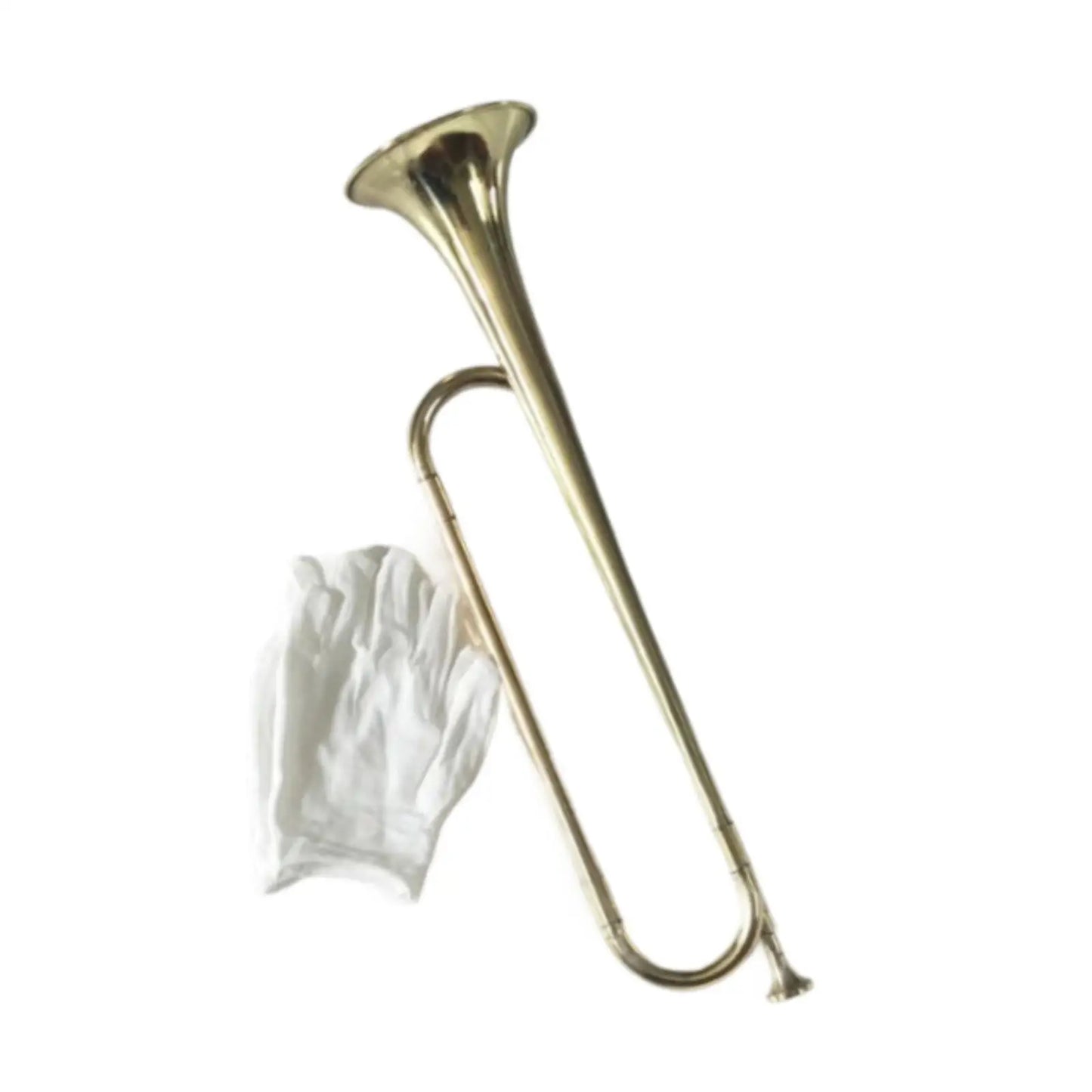 Trompette de cavalerie en laiton doré, Instrument de musique BB Bugle pour atmosphère de Festival
