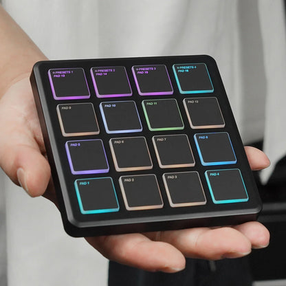 Contrôleur MIDI sans fil Portable M-VAVE SMC-PAD, 16 tampons, Percussion appropriée, DJ, arrangeur de musique, contrôleur de clavier