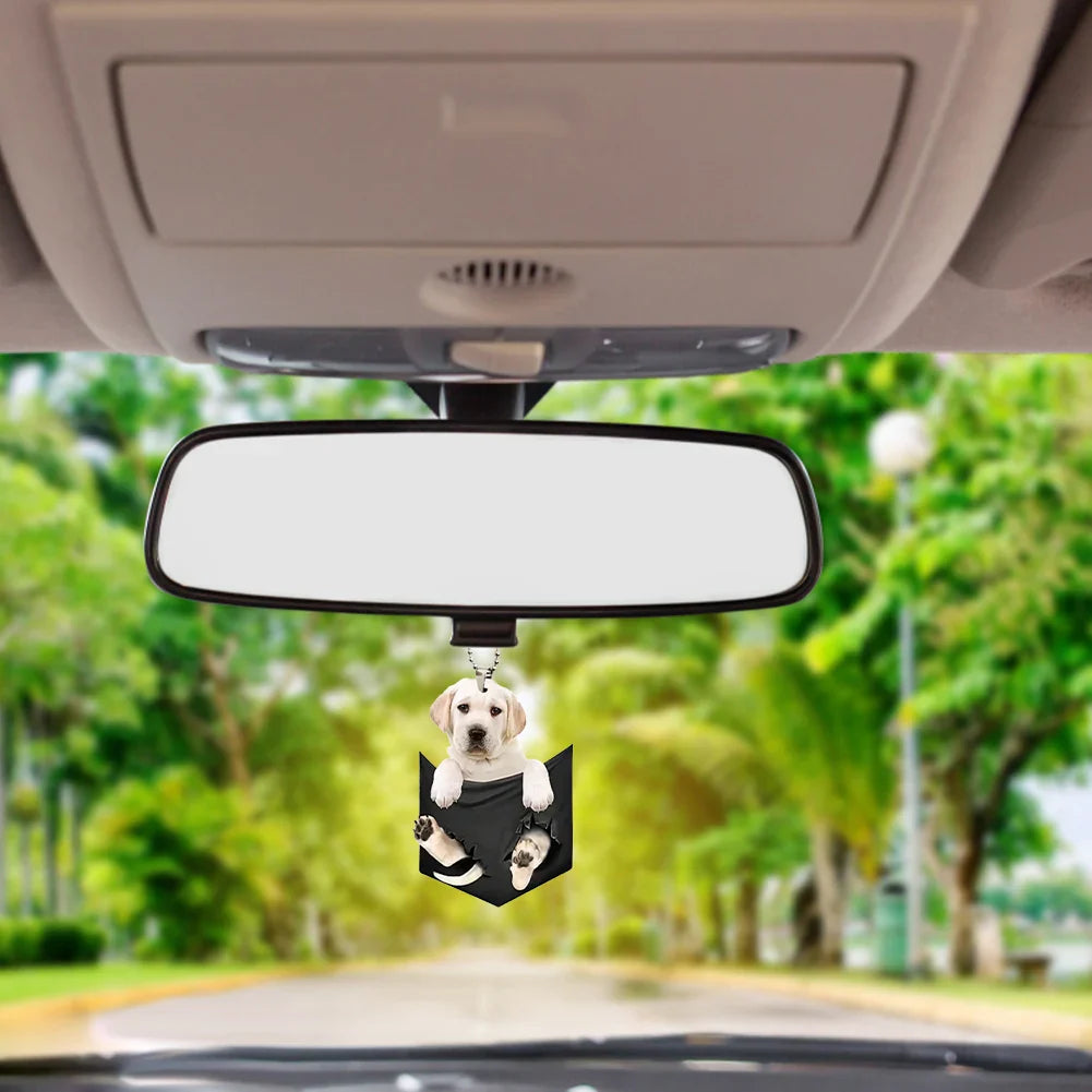 Cute Dog Car Hanging Home Tree Pendant Halloween Christmas Tree Pendant Home Decoration Window Car Ornament Backpack Ornament