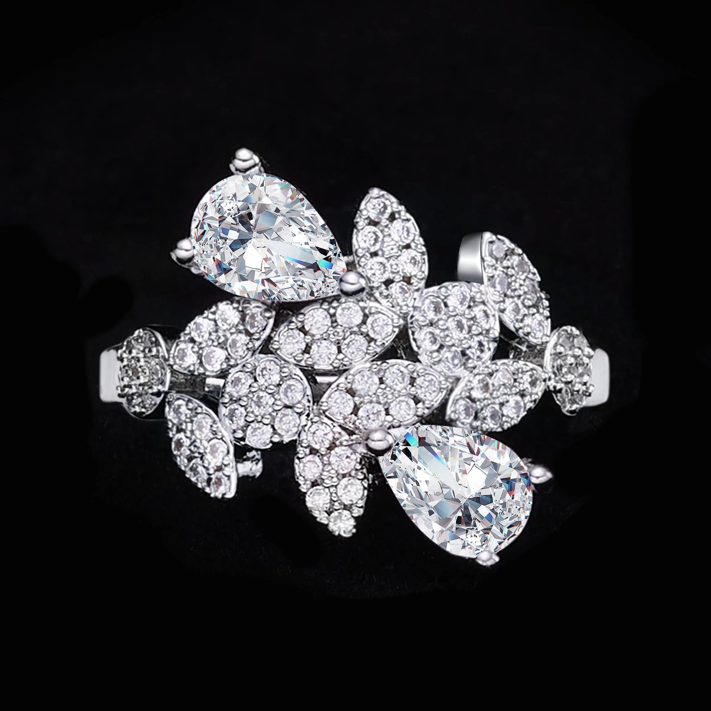 2024 Hot selling 4-piece Bride Wedding Jewelry Set with Cubic Zirconia Dubai Luxury Jewelry Set