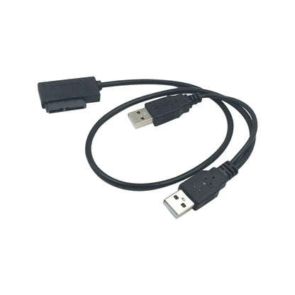 Optical Drive Cable Conversion Cable USB 2.0 to Mini Sata II 7+6 13Pin Adapter Converter Cable for Laptop CD/DVD ROM ODD