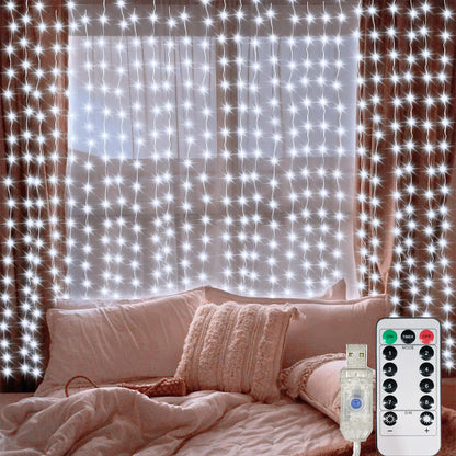 USB LED rideau chaîne lumières avec télécommande chambre vacances mariage anniversaire noël décor LED fée guirlande lampe