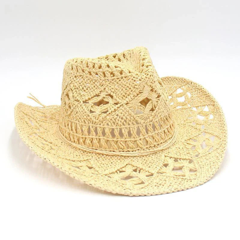 Cowboy Hat Woman Western Cowgirl Caps Women Cow Girl  Things Chapeau Femme Hats Accessories Vacation Compilation Straw Hat
